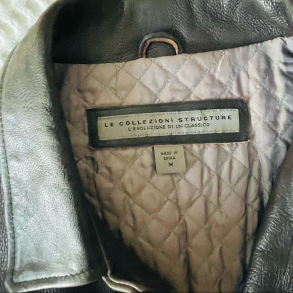 Le Collezioni Structre leather jacket sz. M - Picture 4 of 8